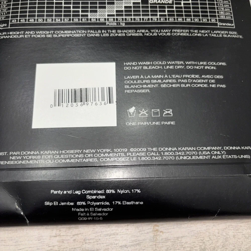 Donna Karen Hosiery Sheer Satin Sandelfoot‎ Chocolate Plus Petite
